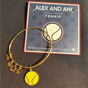 Alex and Ani Gold Tennis Charm Bangle